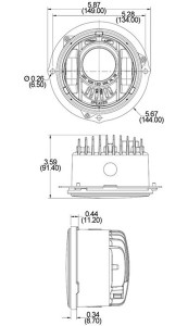 Speaker 6130 LED line drawing