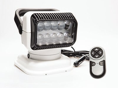 80 Watt Wireless Remote Control LED Spotlight - 12 Volt DC - Spot to Flood  - Permanent Mount