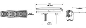 JW Speaker Model 516 LED Headlight line drawing