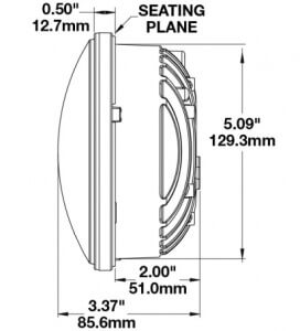 JW Speaker 8631 LED Headlight line drawing