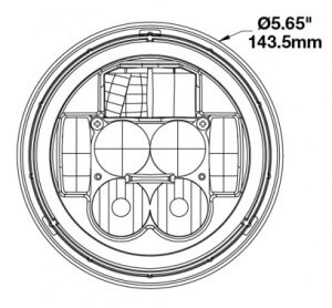 JW Speaker 8631 LED Headlight line drawing