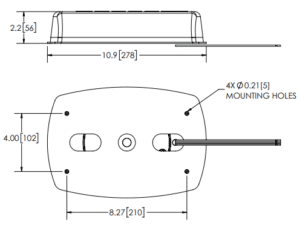 ECCO 5550 Series Reflex LED Microbar line drawing