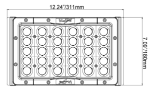 Vision X 140W Industrial/Structural (Shovel/Dragline) Area Light line drawing