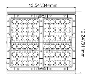 Vision X 280W Industrial/Structural (Shovel/Dragline) Area Light line drawing