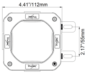 Vision X 10W Junction Box Light line drawing