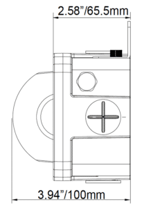 Vision X 10W Junction Box Light line drawing