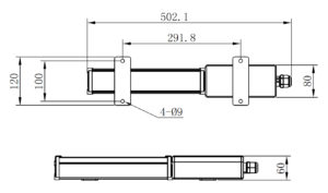 APS LY400 bulkhead mount line drawing