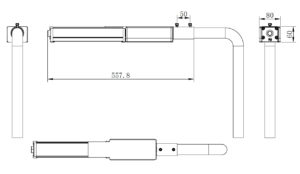 APS LY400 pole mount line drawing