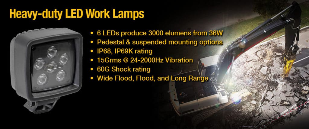 ABL’s LED3000-500 Series is a compact and lightweight work lamp with class-leading EMC and IP ratings