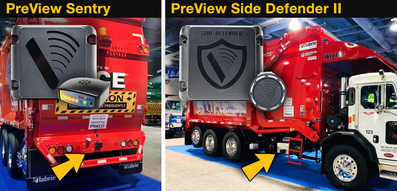 360-degree detection system with both the PreView Sentry and PreView Side Defender II