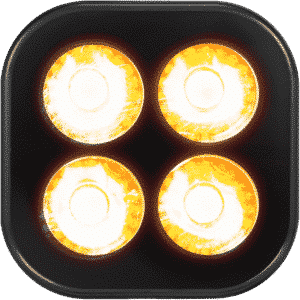 Vision X Unite Series Module Pod - Blackout Amber Spot - VXU-SB410A