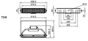 APS LF70ES LED Flood Light - 75W