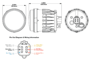 J.W. Speaker Model 93 LED Headlights (5-in-1 function model)