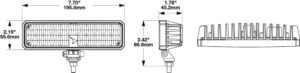 JW Speaker Modelo 893 Compact Work Light dibujo lineal