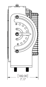 Vision X LUC90 AC 420W Heavy-duty Dragline/Shovel Light line drawing