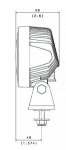 ABL OHD 5000 Luz de trabajo LED ovalada de alta resistencia - Dibujo lineal