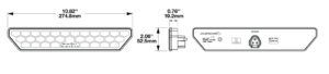 J.W. Speaker Model 260 LED Stop, Tail, Turn & Backup Lights line drawing