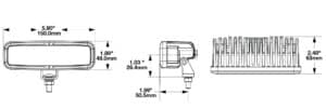 J.W. Speaker Model 791 LED Work Light Dimensions